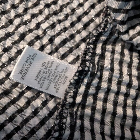 Signature by Robbie Bee Open Back Dress, Size 8, Black/White Check - Picture 3 of 7